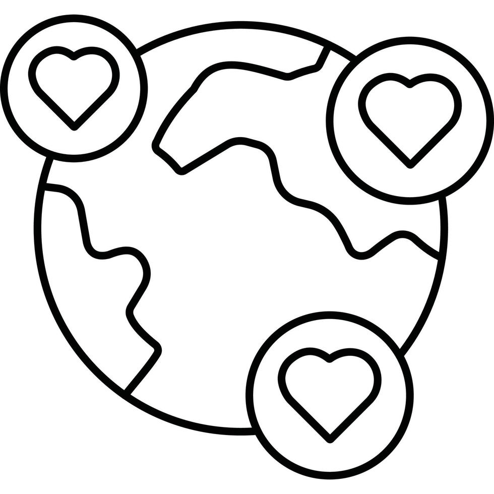 Earth Love which can easily edit or modify vector