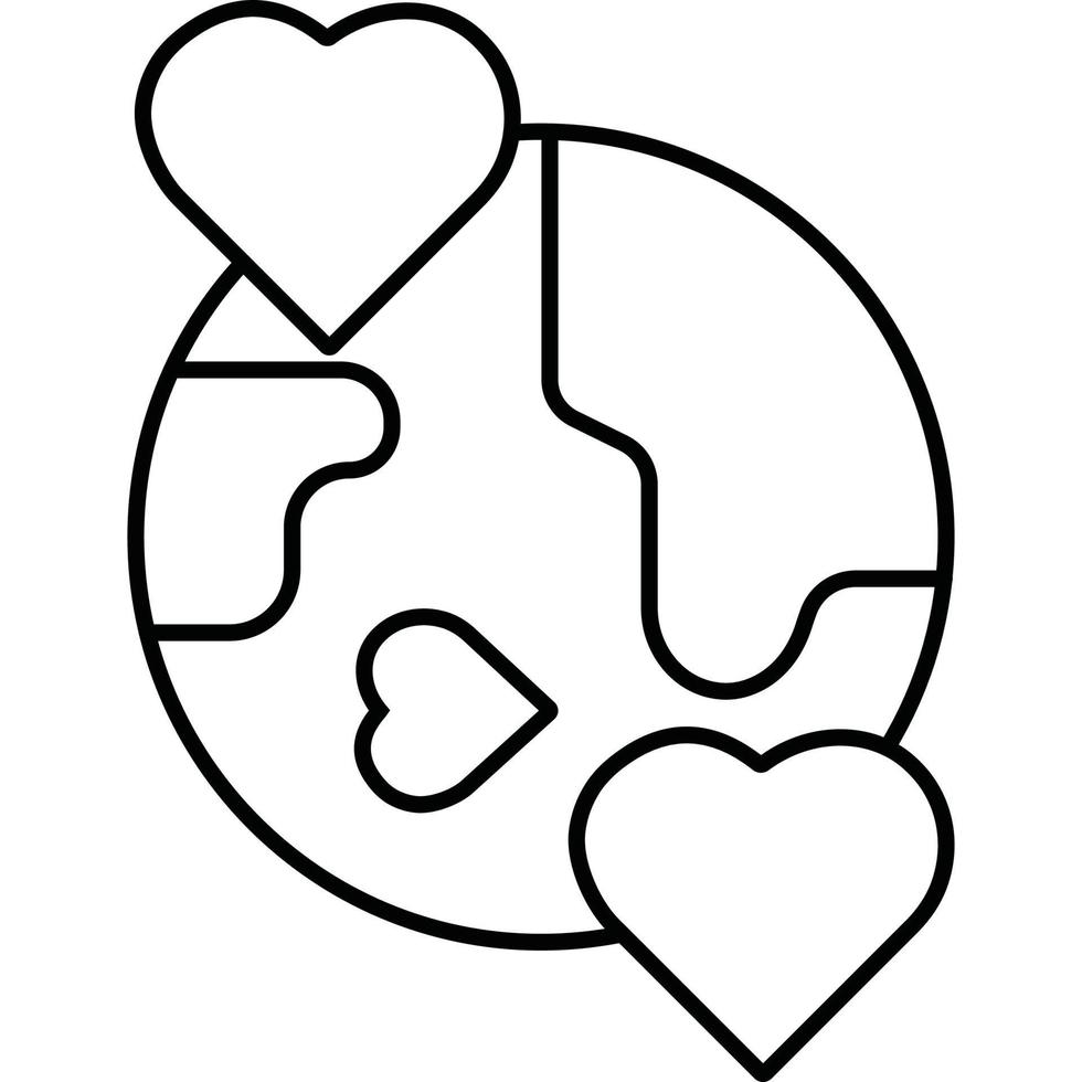 Earth Love which can easily edit or modify vector