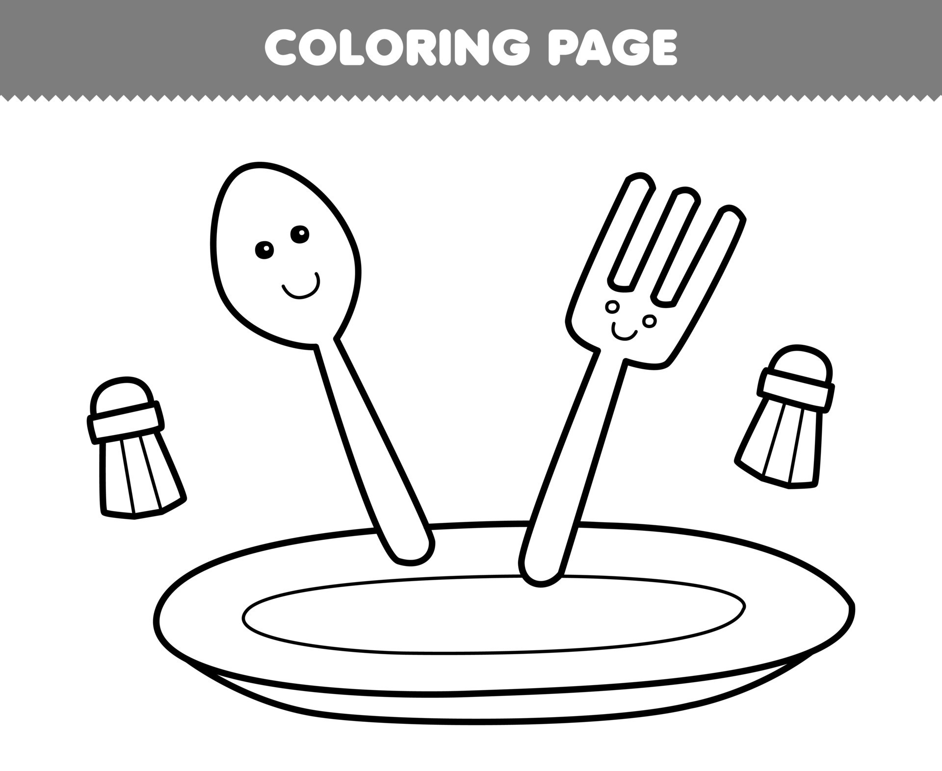 https://static.vecteezy.com/system/resources/previews/018/851/724/original/education-game-for-children-coloring-page-of-cute-cartoon-plate-fork-and-spoon-line-art-printable-tool-worksheet-vector.jpg