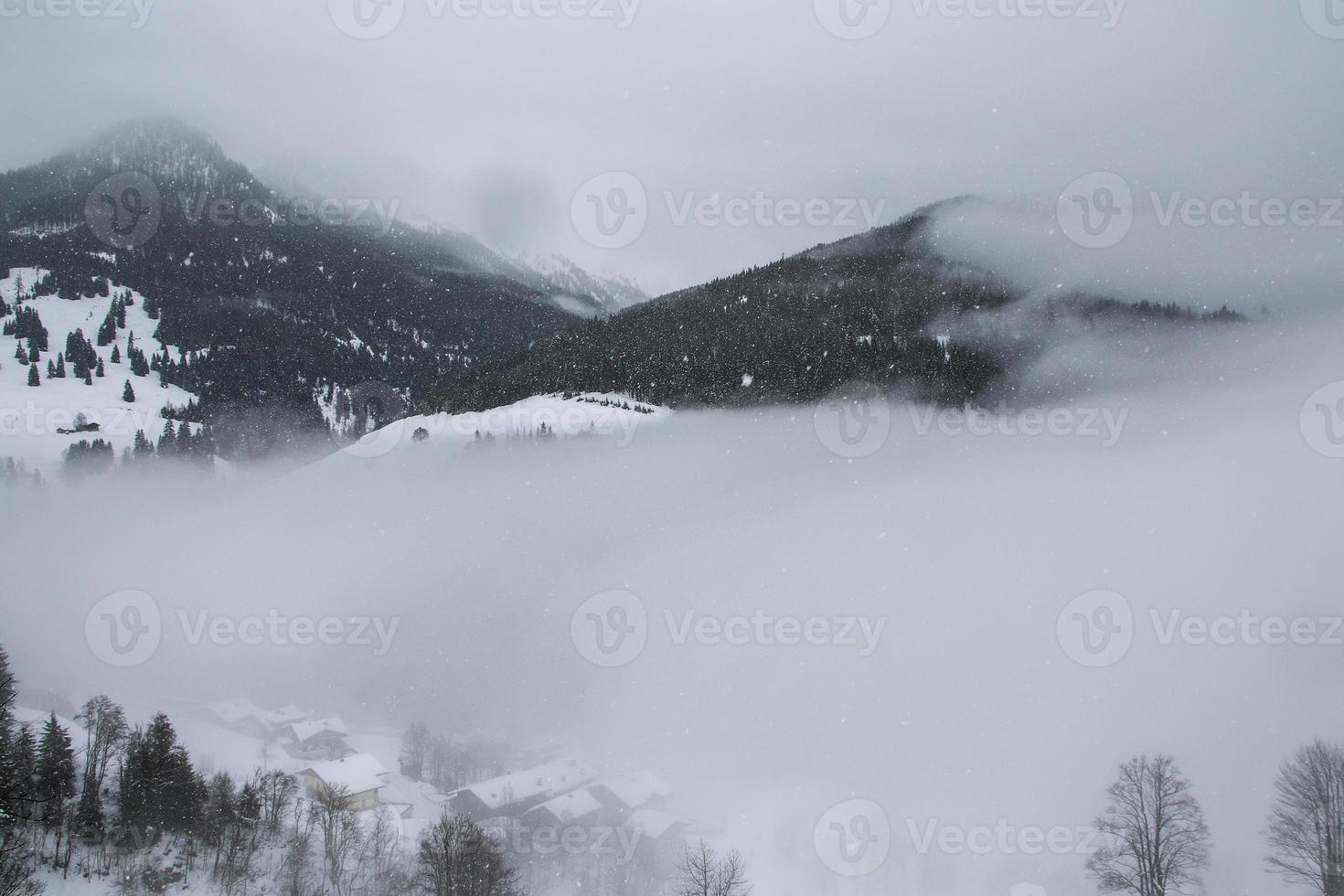 winter landscape in Austrian Alps photo