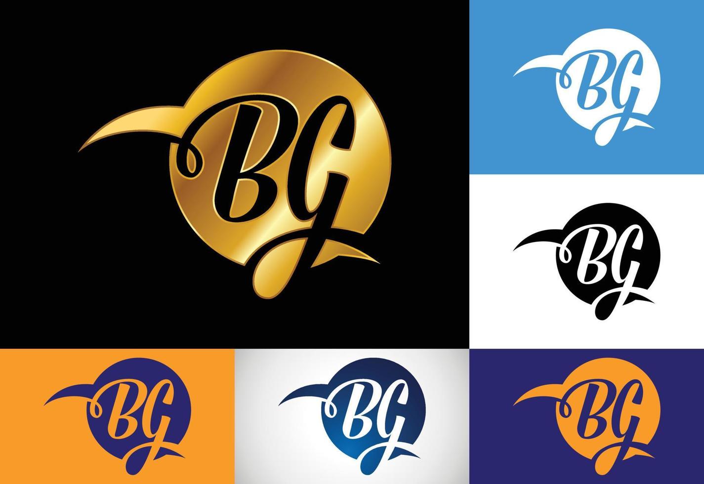 Initial Letter B G Logo Design Vector. Graphic Alphabet Symbol For Corporate Business Identity vector