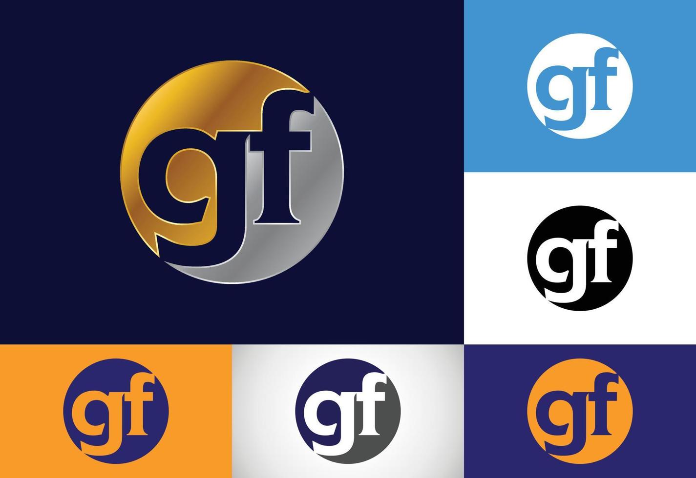 Initial Letter G F Logo Design Vector. Graphic Alphabet Symbol For Corporate Business Identity vector