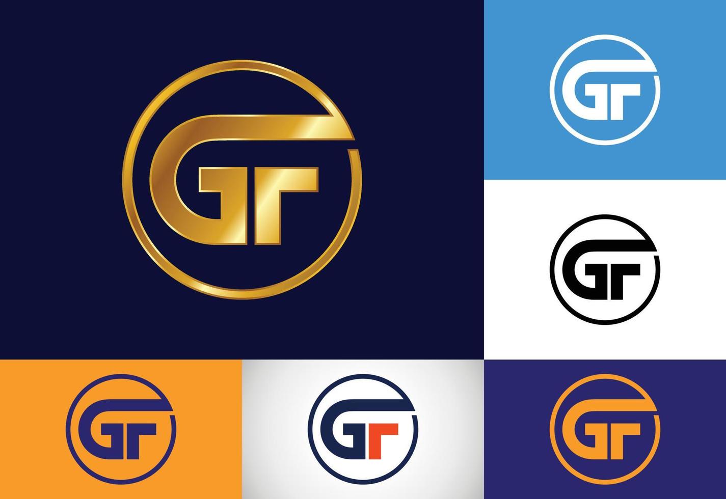 Initial Letter G F Logo Design Vector. Graphic Alphabet Symbol For Corporate Business Identity vector