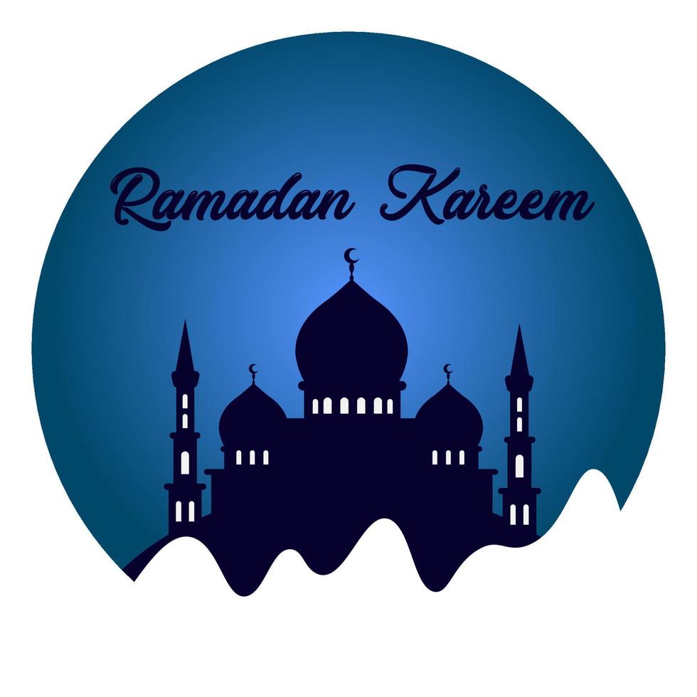 ramadan kareem greeting cards. muslim background. mosque and moon vector