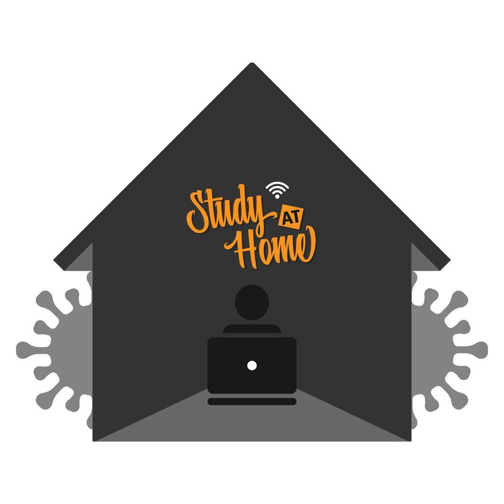 stay at home banner vector