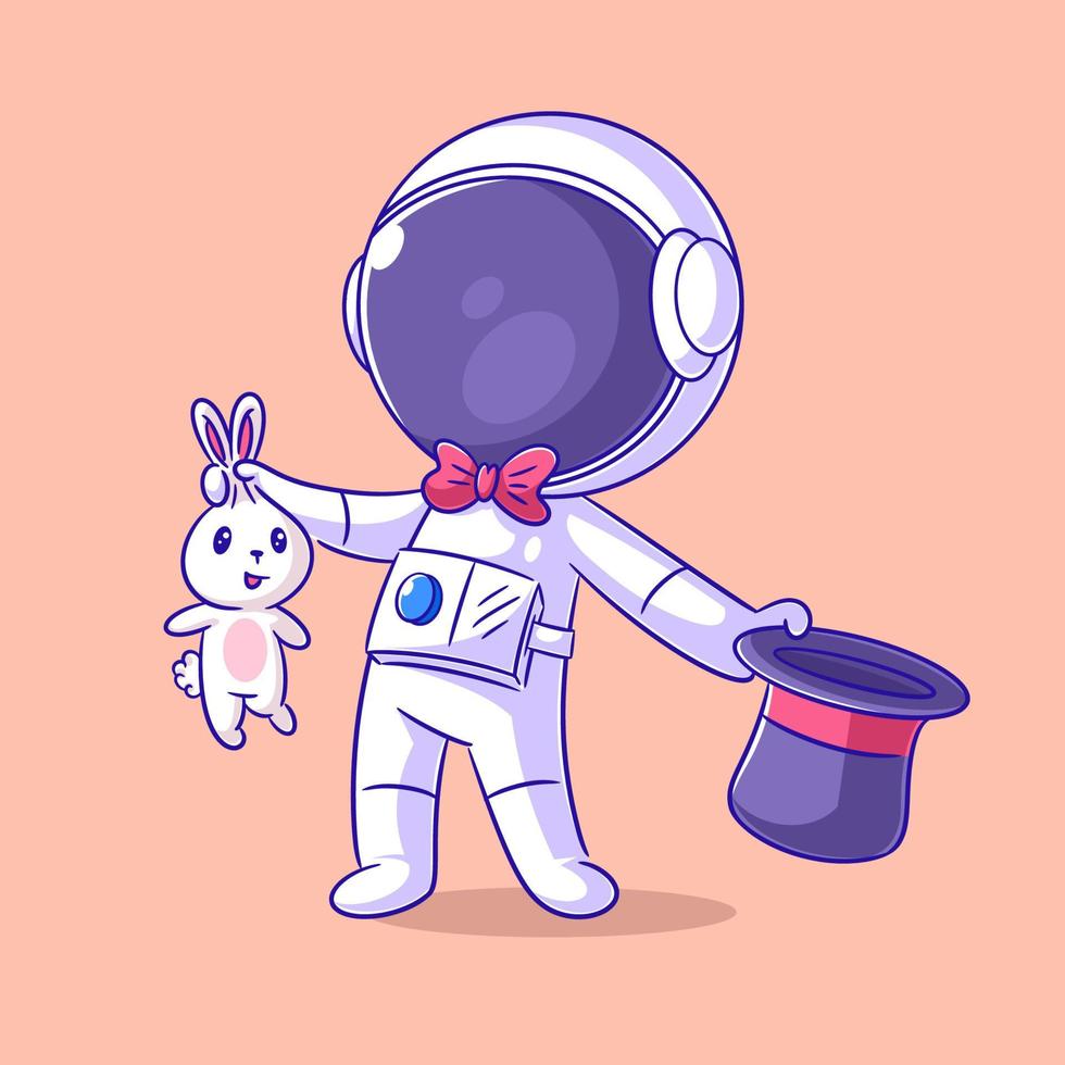 Astronauts are becoming great magicians vector