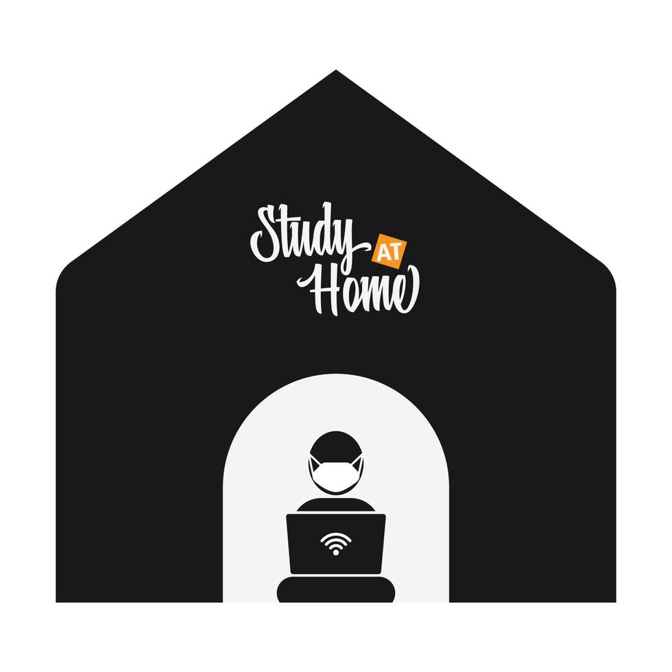 stay at home banner vector