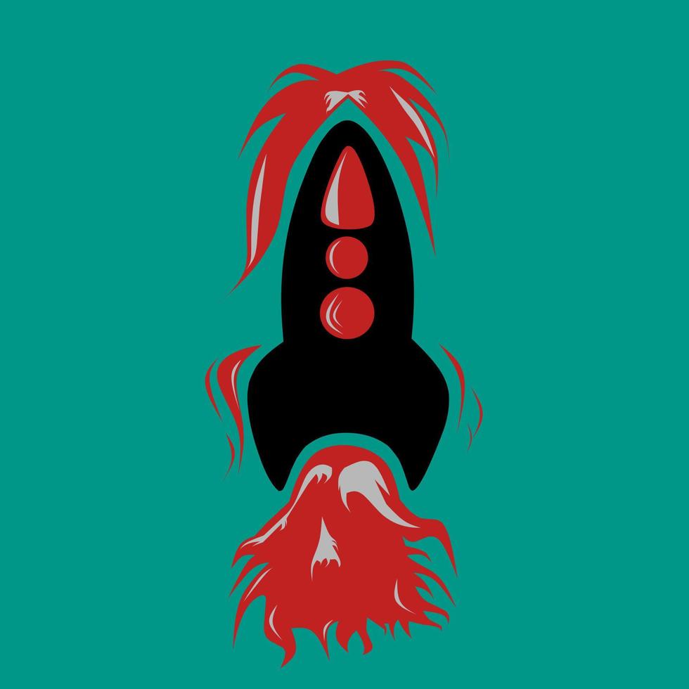 Rocket in flight vector