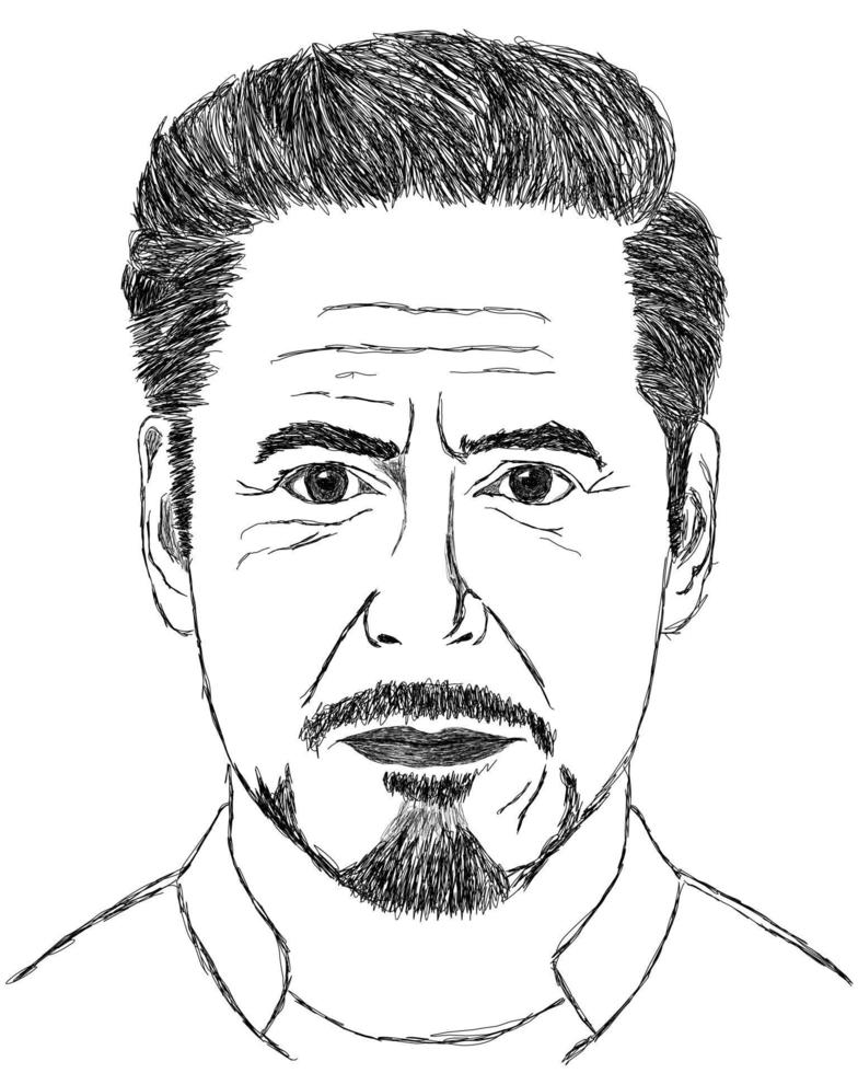 Robert Downey Jr., actor who plays iron man, uploaded on, 8, October 2022, Bogor Indonesia vector