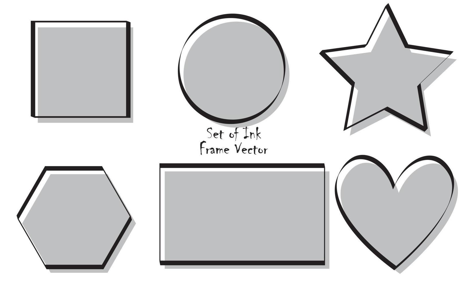 Vector set grunge circle brush strokes for frames