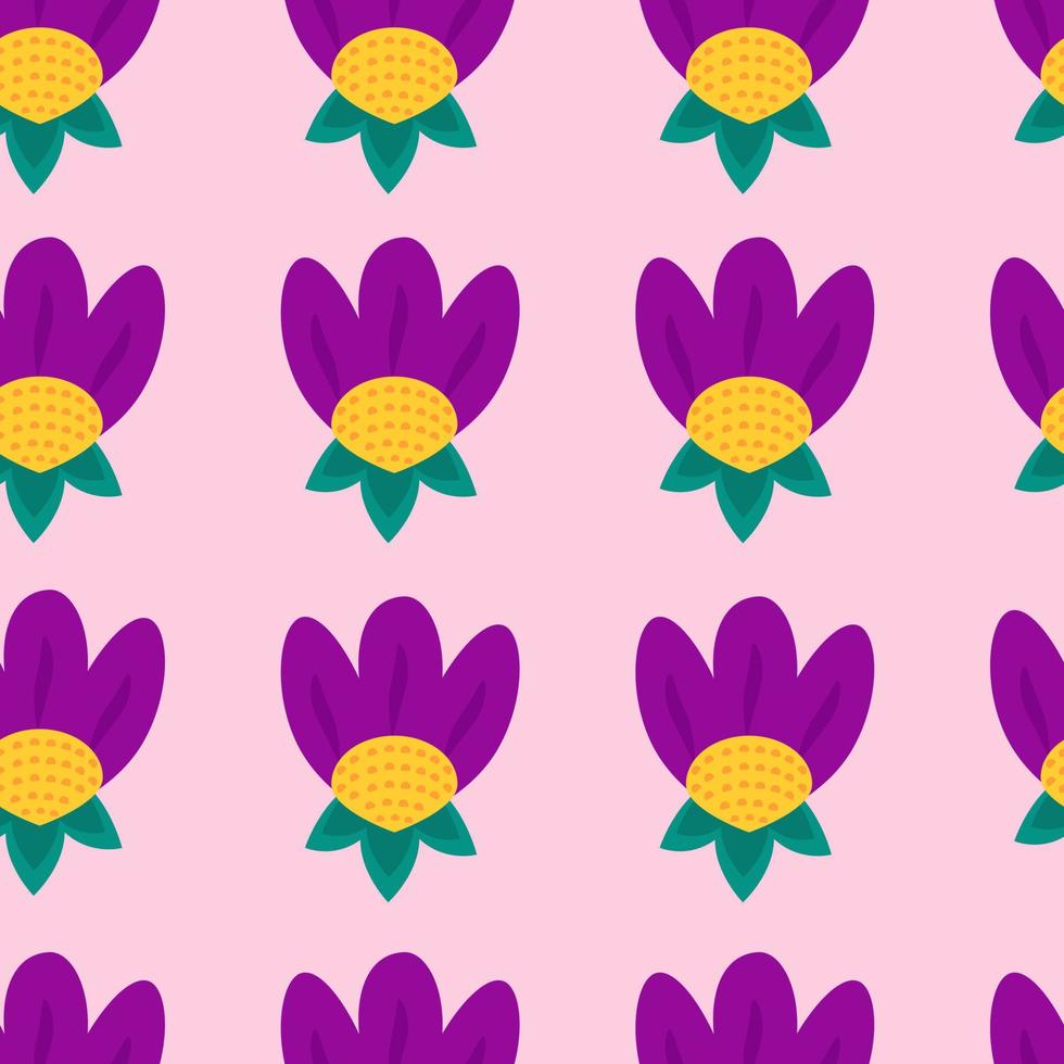 Colorful flowers seamless pattern, floral background. Vector floral print