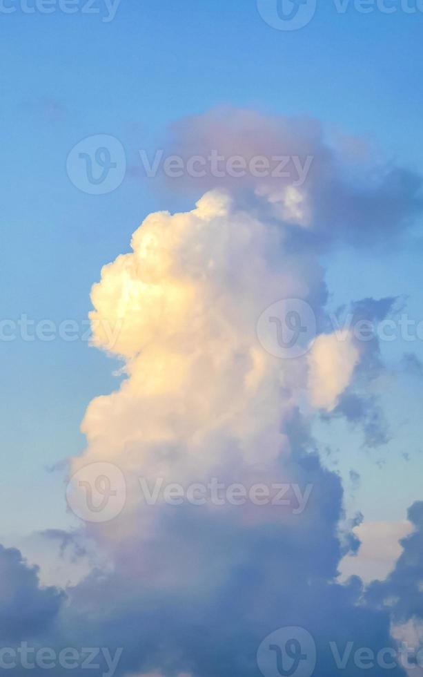 Explosive cloud formation cumulus clouds in the sky in Mexico. photo