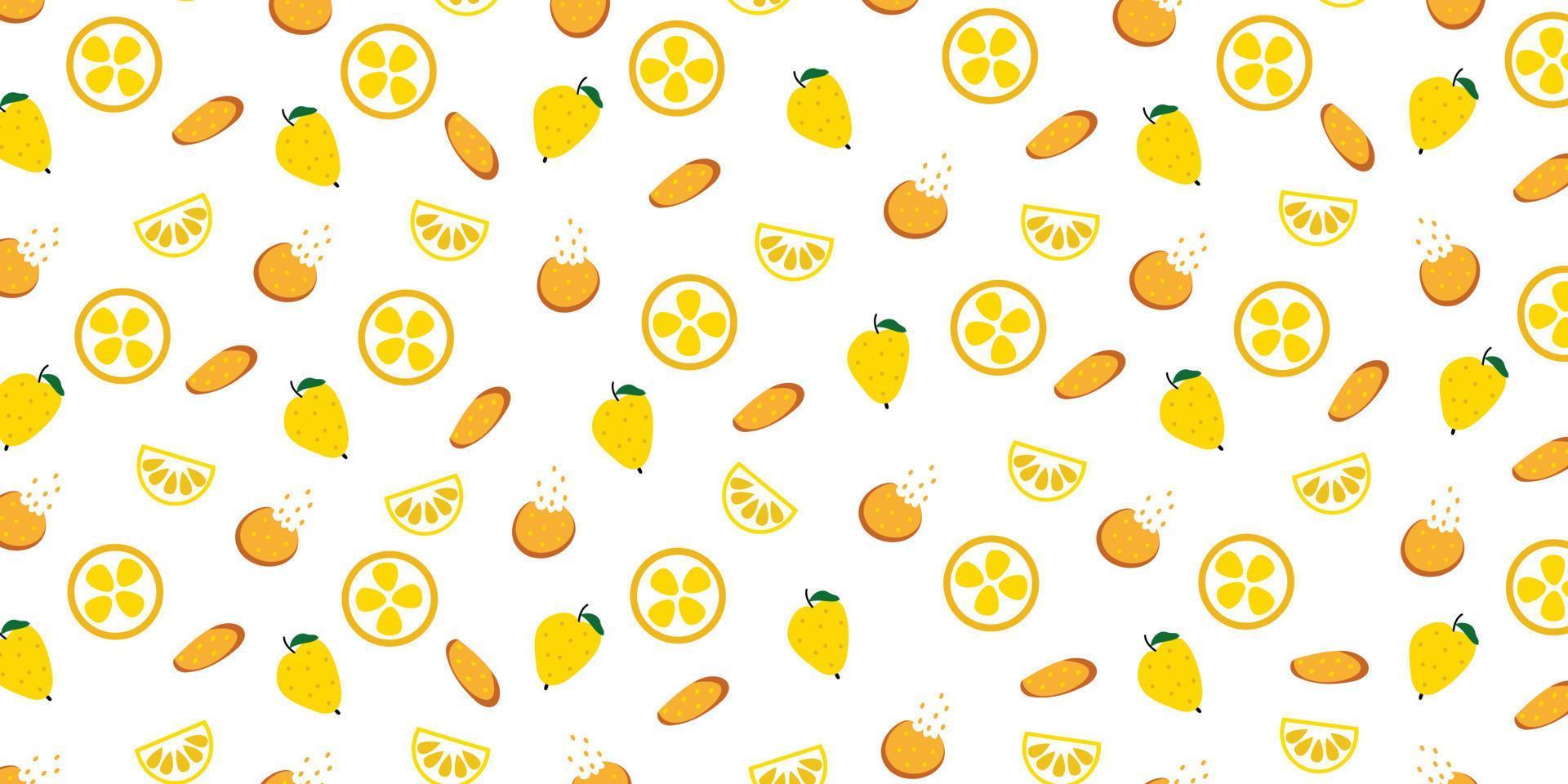 Background of fresh lemon pattern for background and wallpaper vector