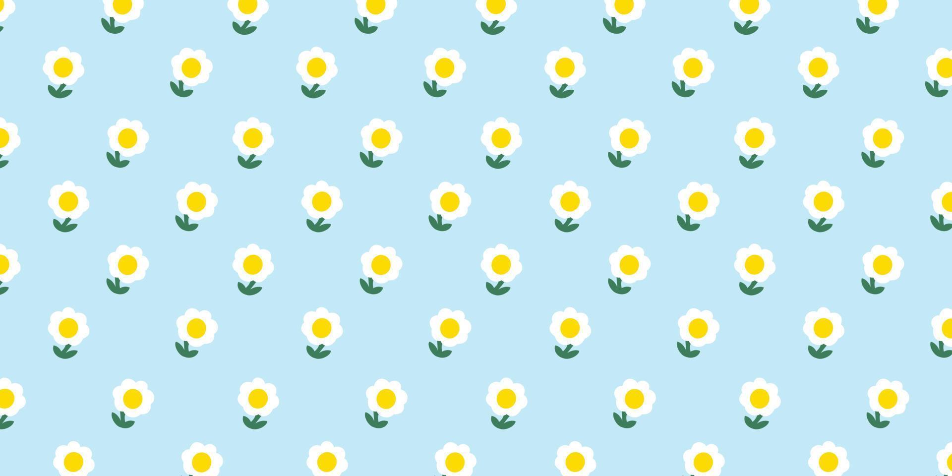 Simple flower pattern for cute background. Trendy kids wallpaper design vector