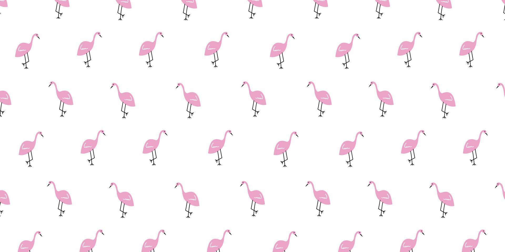 Abstract simple flamingo pattern for feminine background vector