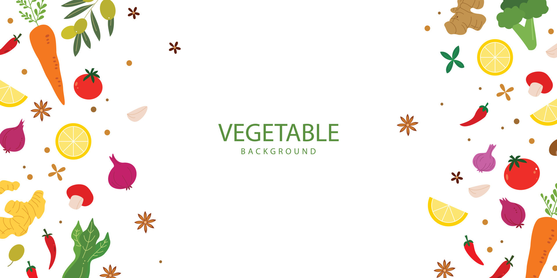Vegetable background design. banner template of healthy food