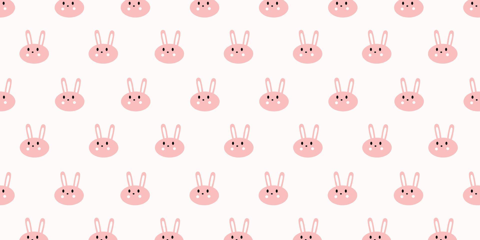 Abstract pink bunny pattern for background. Cute rabbit illustration for fabric and print pattern vector