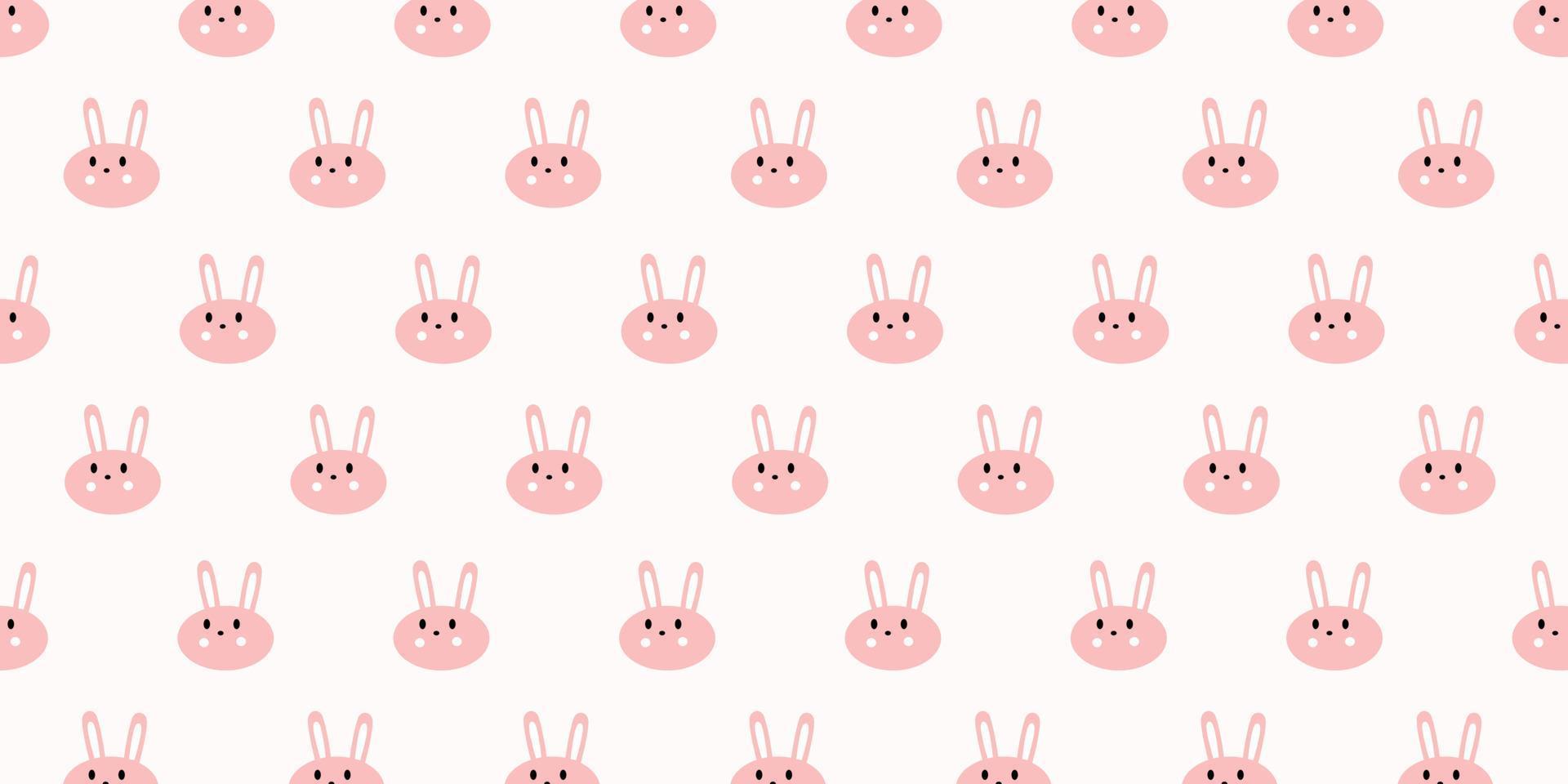 Abstract pink bunny pattern for background. Cute rabbit illustration for fabric and print pattern vector