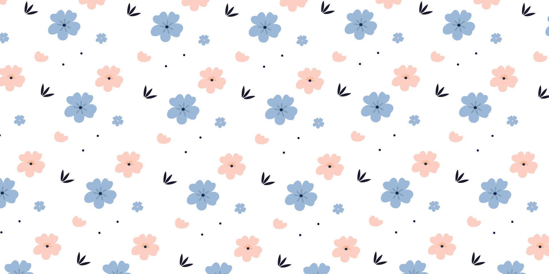 Abstract spring flower pattern for background and wallpaper vector