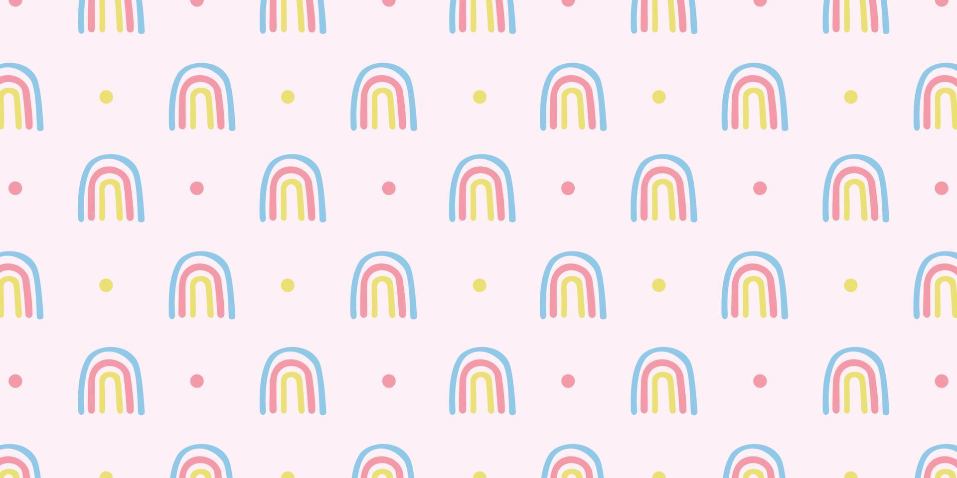 Minimalist rainbow pattern for kids background and wallpaper vector