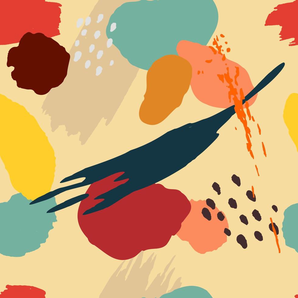 the vector abstract colorful flat-hand drawn pattern