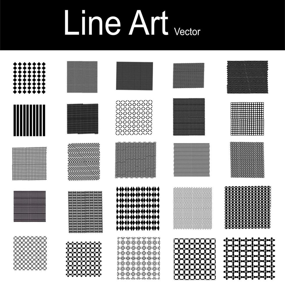 line Art patterns vector