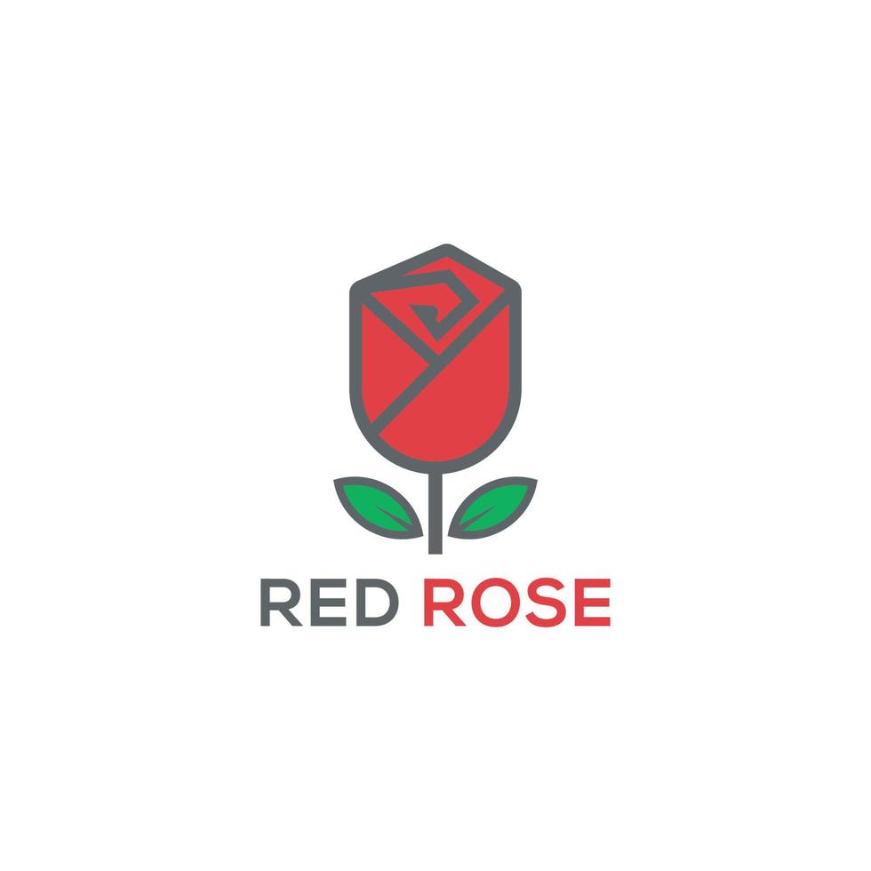 diseño moderno de logotipo de rosa roja para spa vector