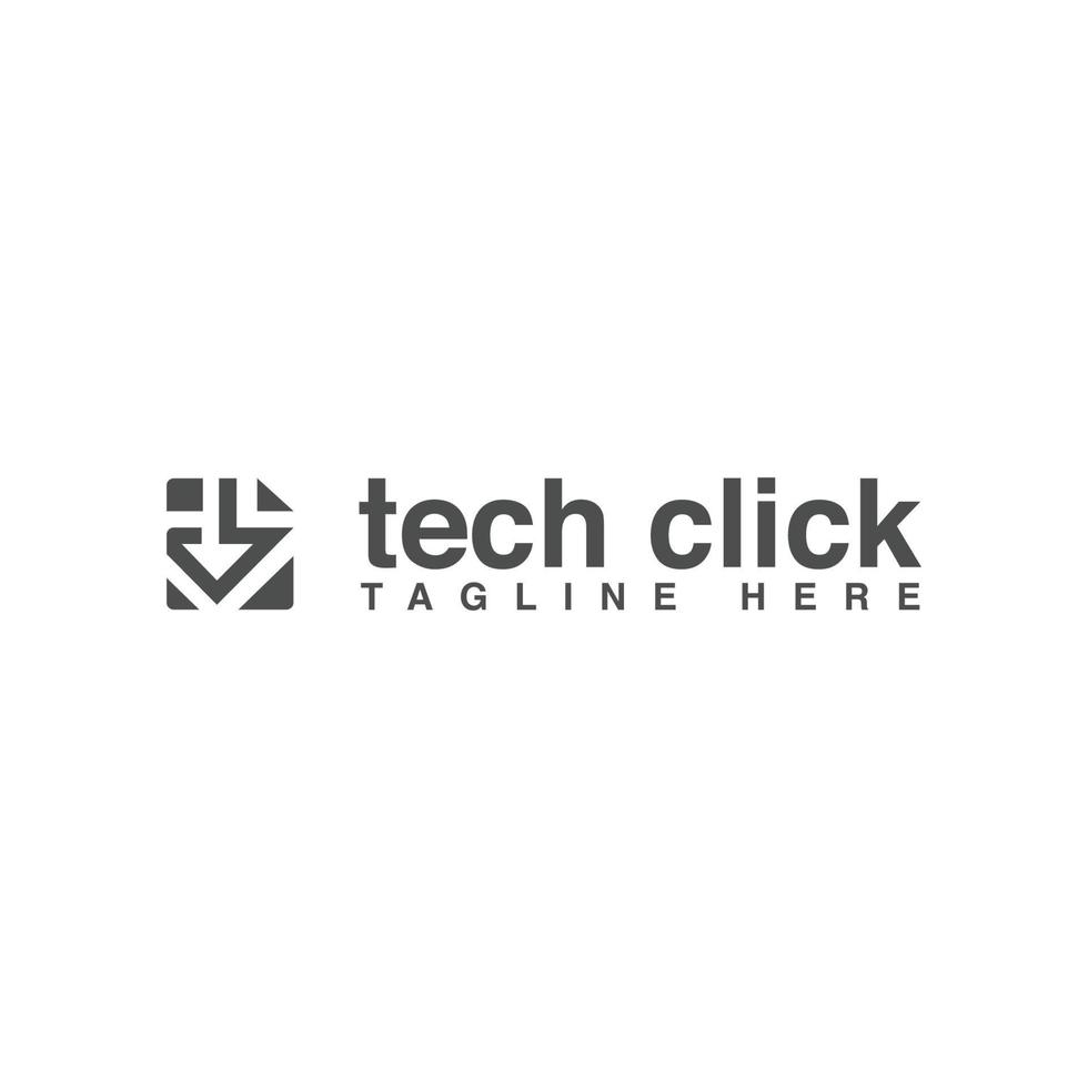 Creative modern technology logo design vector