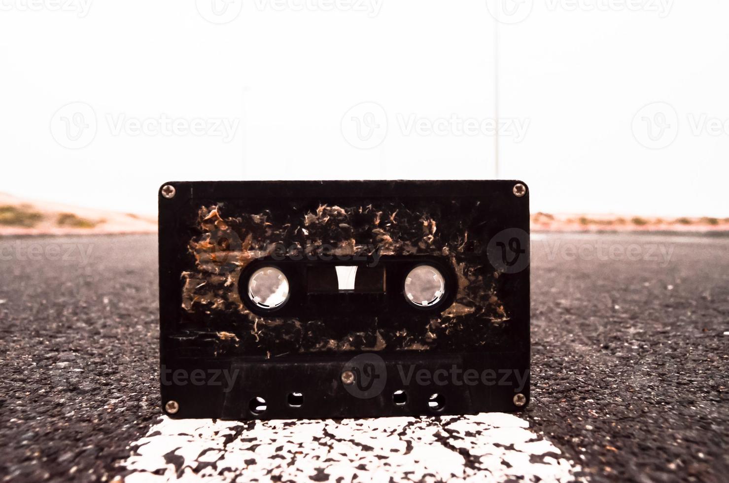 Casette tape on the road photo