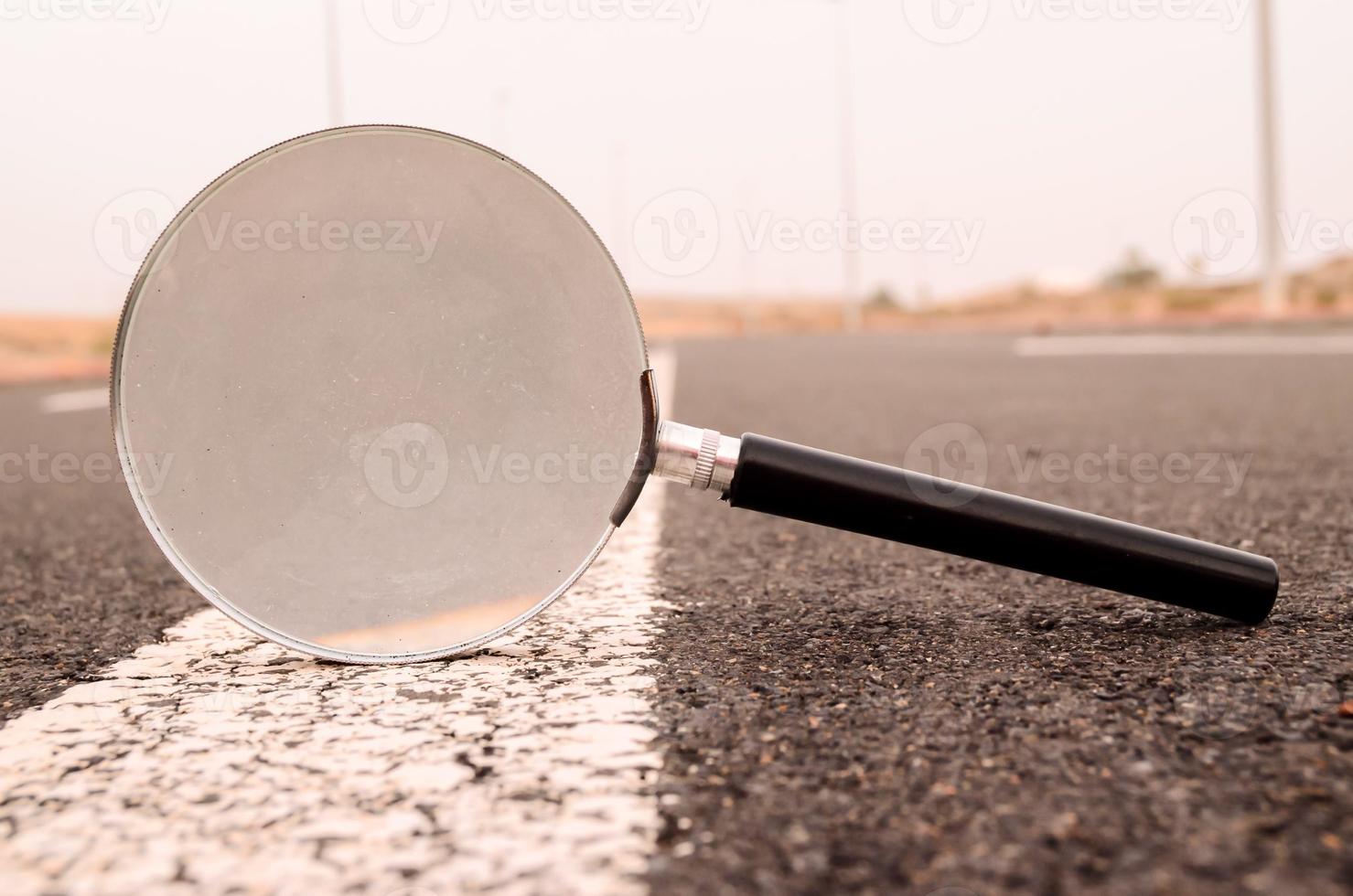 Magnifying glass close up photo