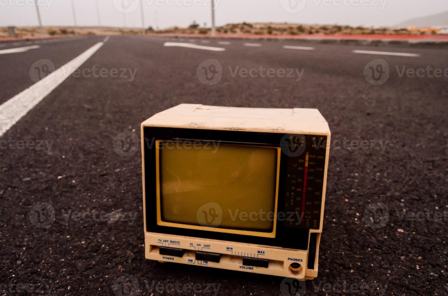 Vintage TV on the road photo