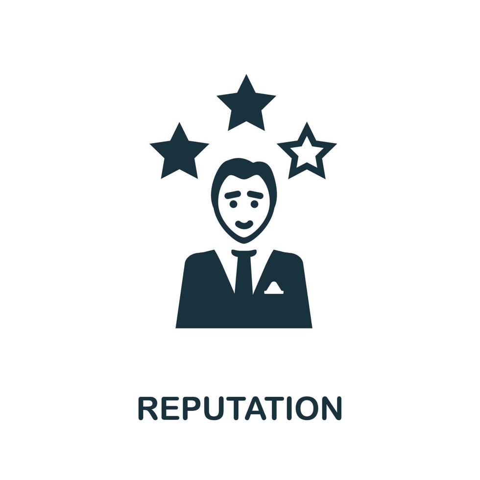 Reputation icon. Simple element from management collection. Creative Reputation icon for web design, templates, infographics and more vector
