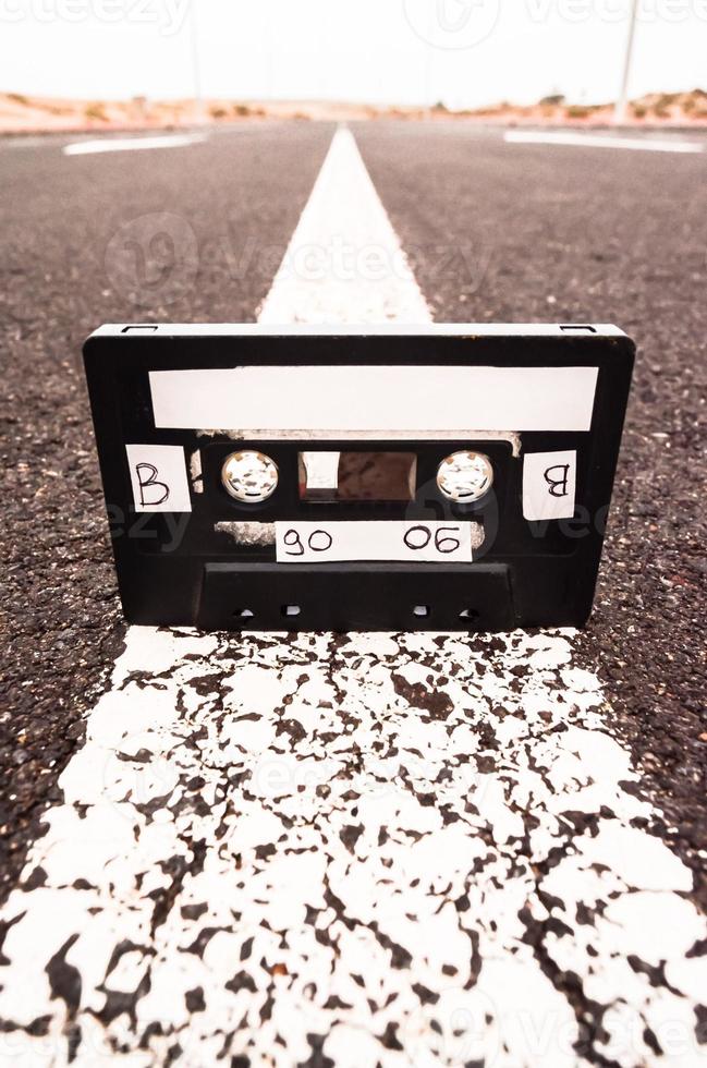 Casette tape on the road photo