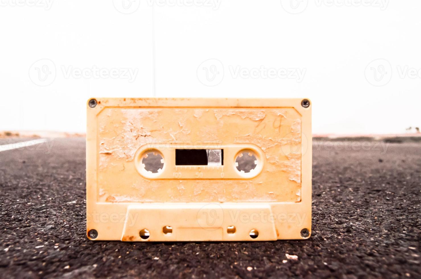Casette tape on the road photo