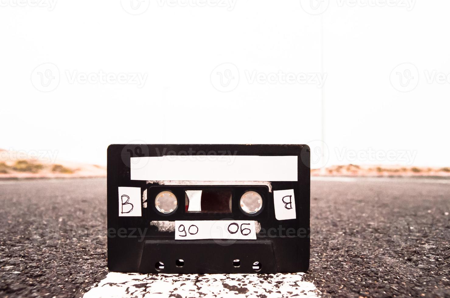 Casette tape on the road photo