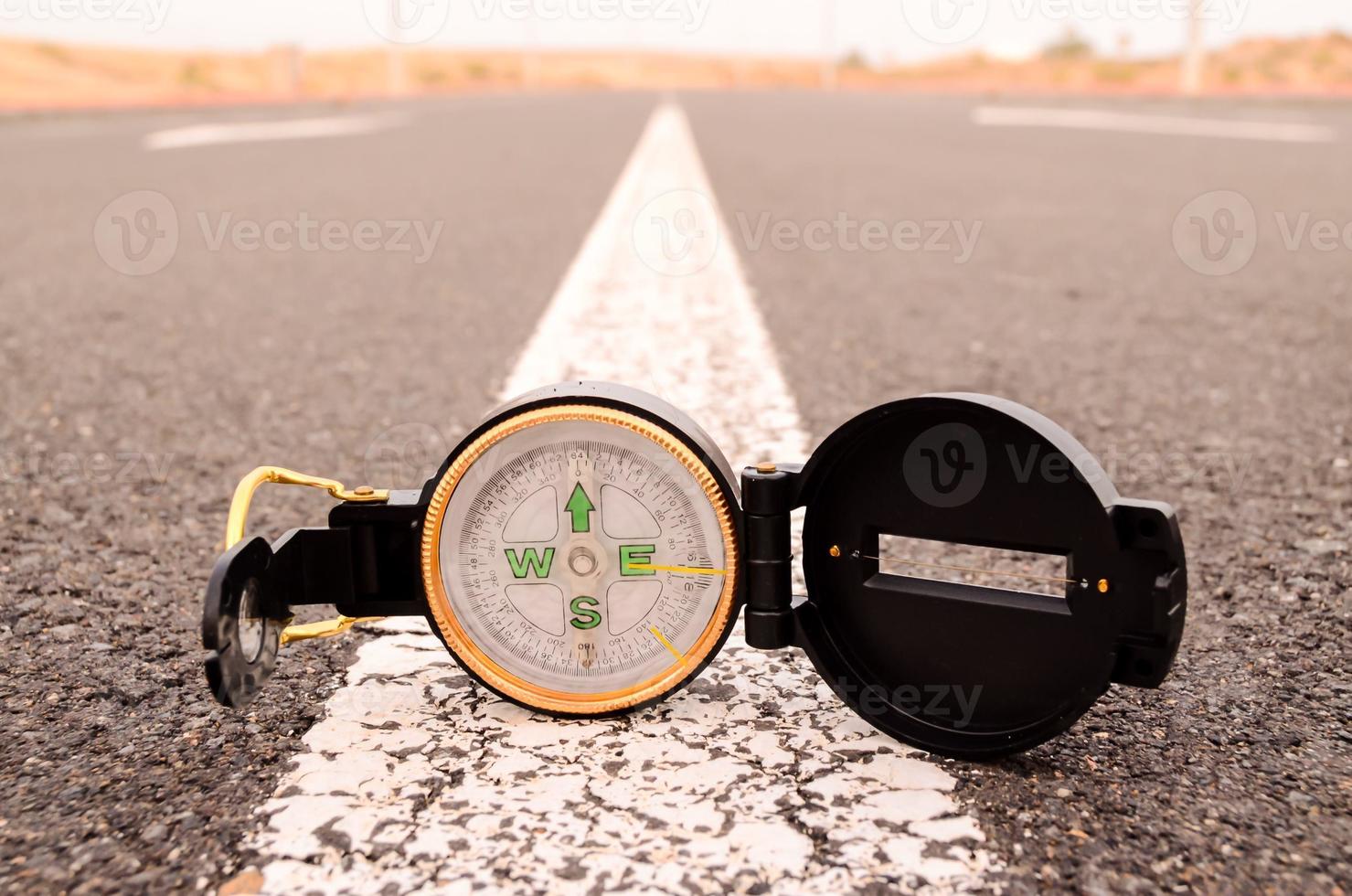 Compass on the road photo