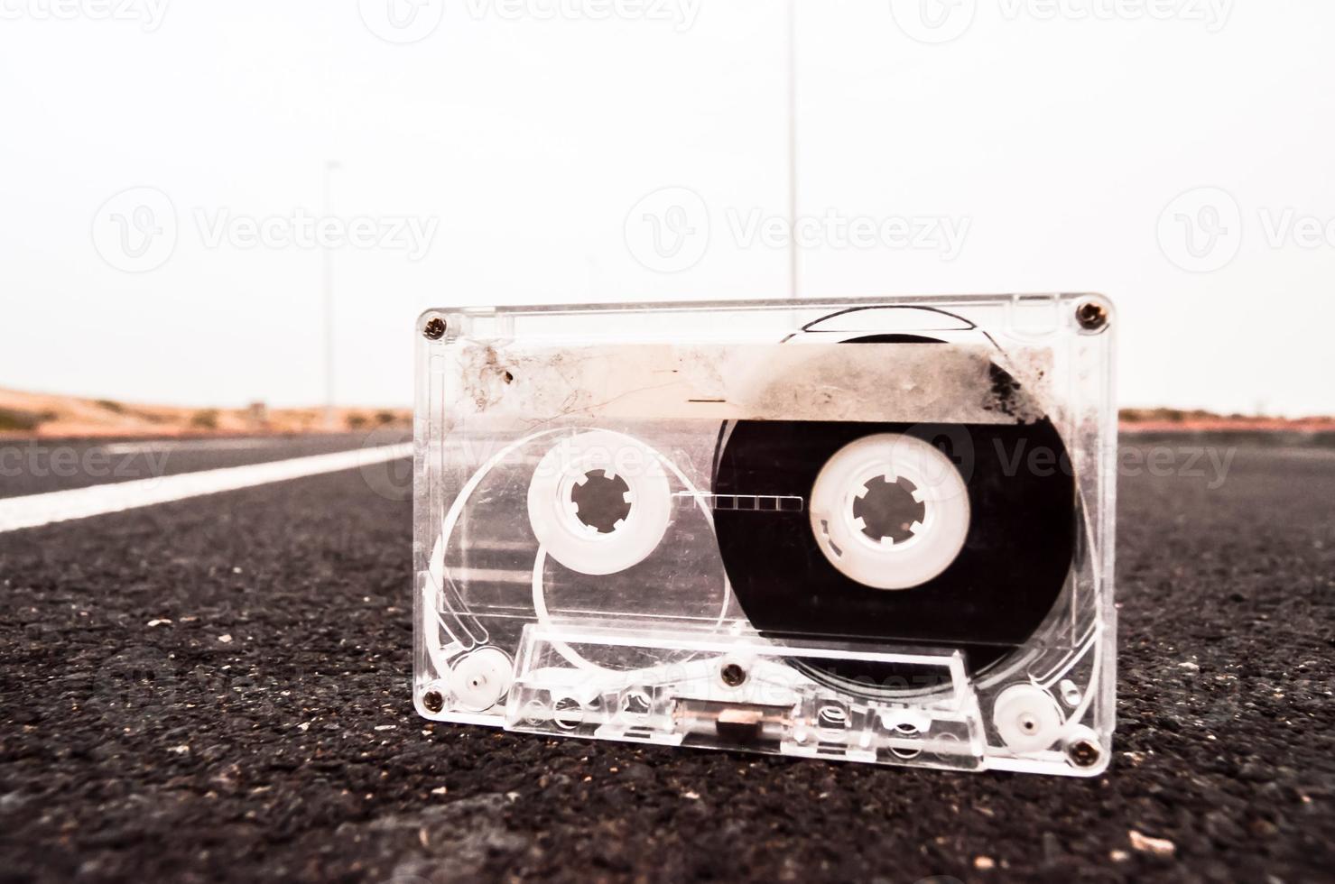 Casette tape on the road photo