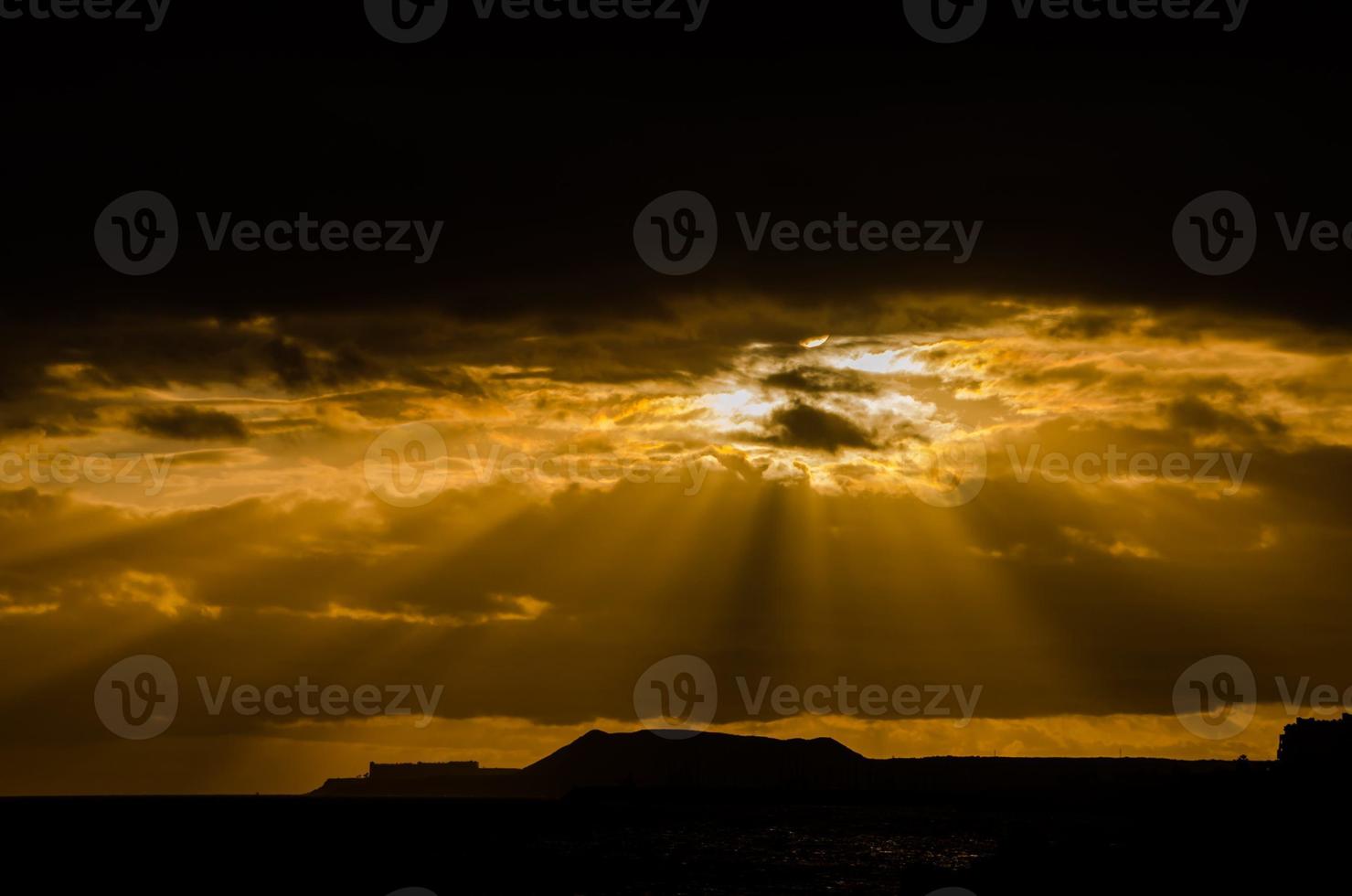 Colourful sky at sunset photo