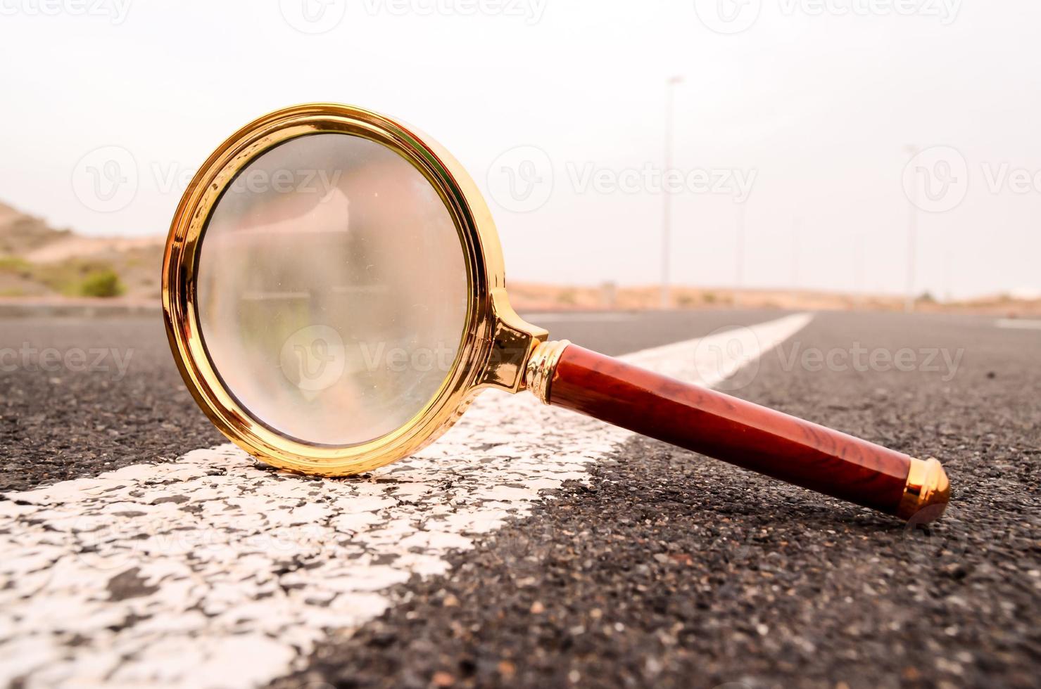 Magnifying glass close up photo
