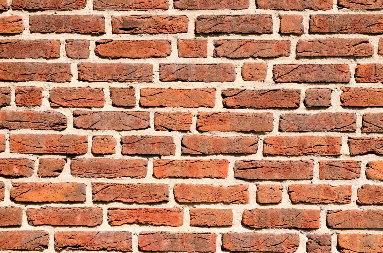 Red brick wall photo