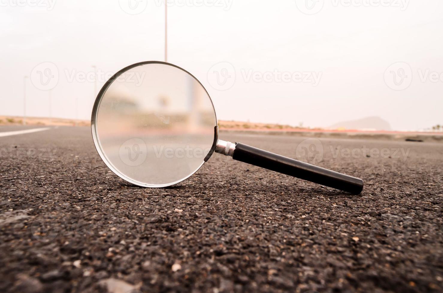 Magnifying glass close up photo