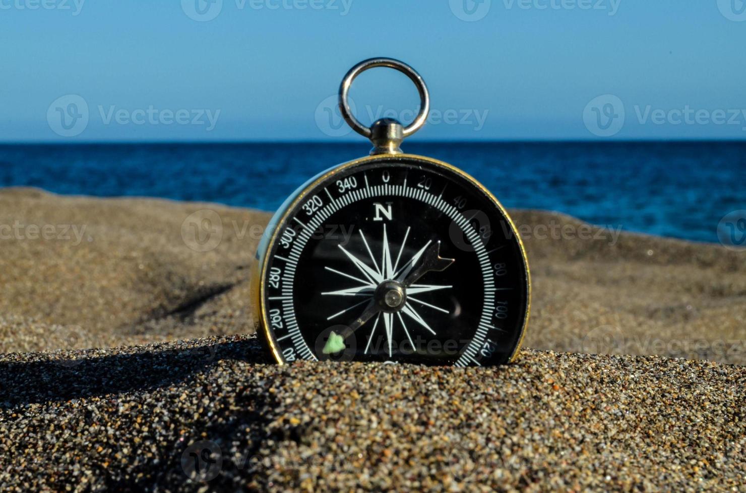 Compass in the sand photo