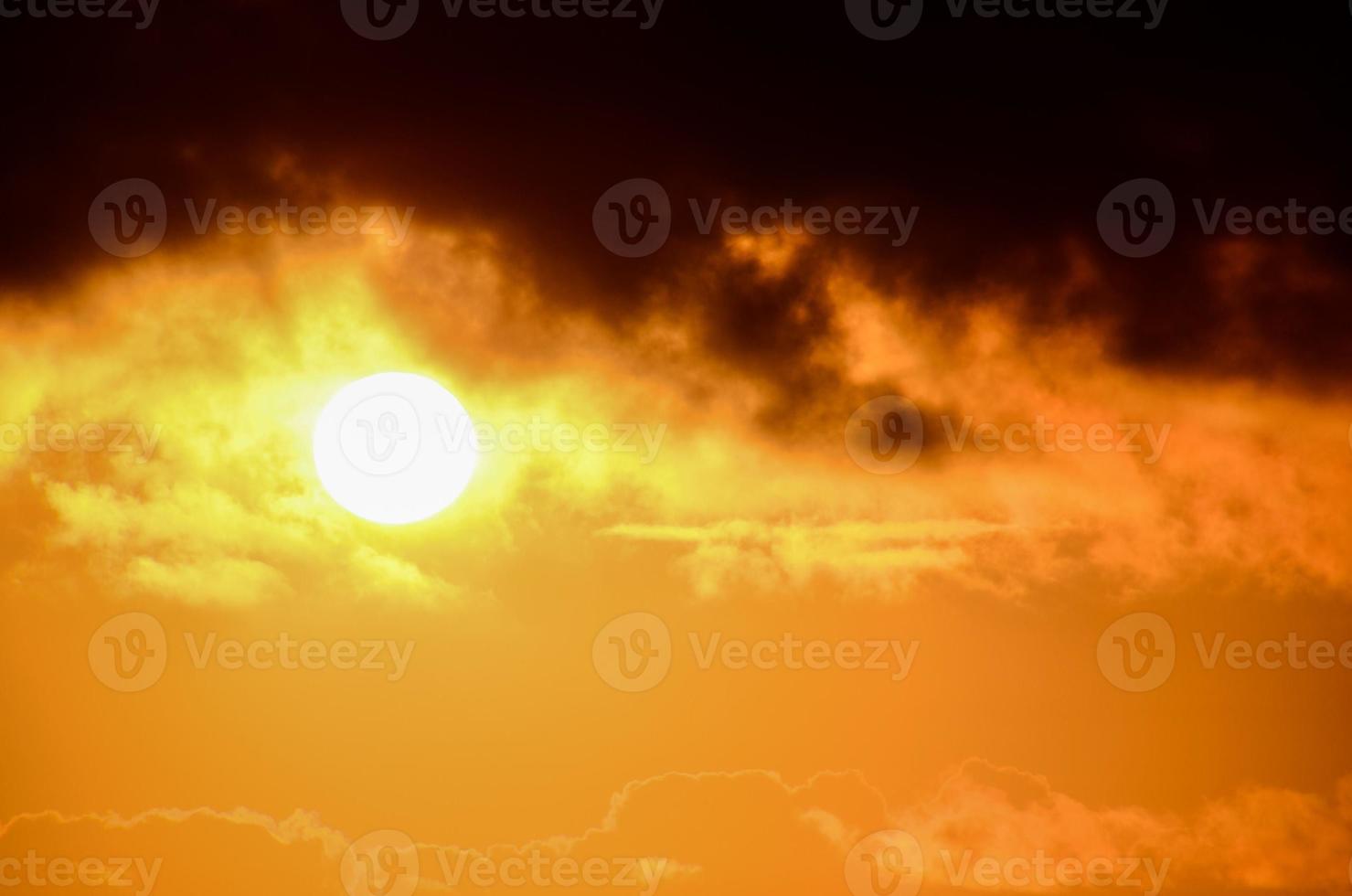 Cloudy sky at sunset photo