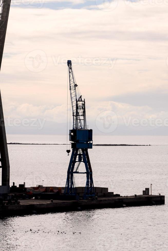 Crane in the port photo