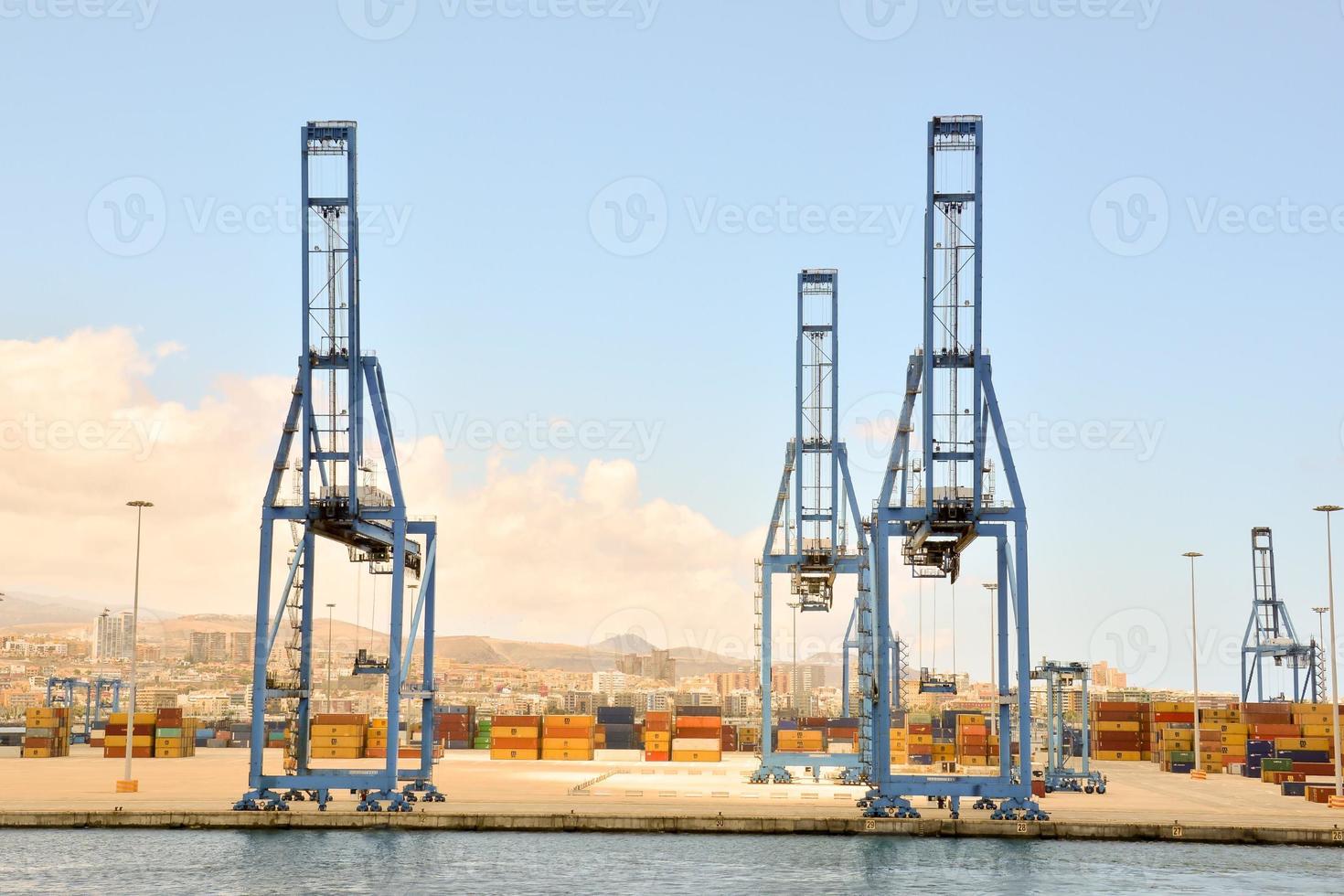 Cranes at the port photo