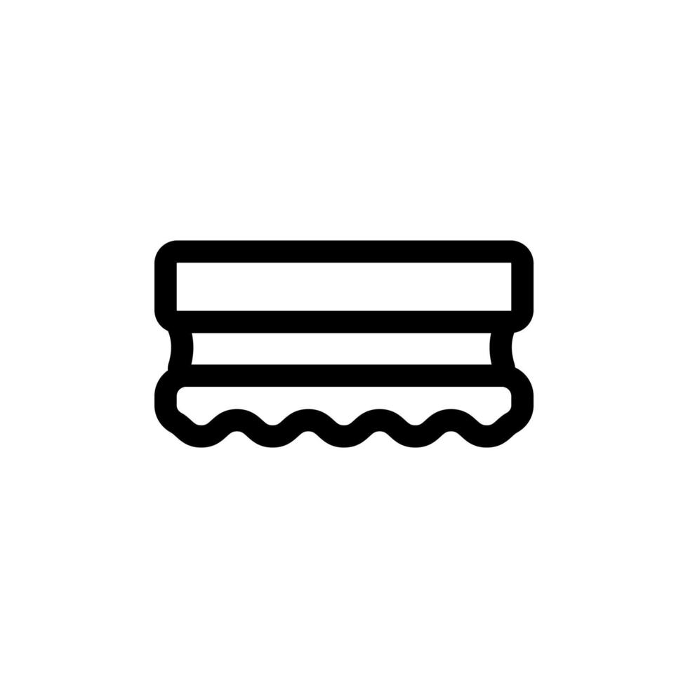 napkins for cleaning the vector icon. Isolated contour symbol illustration