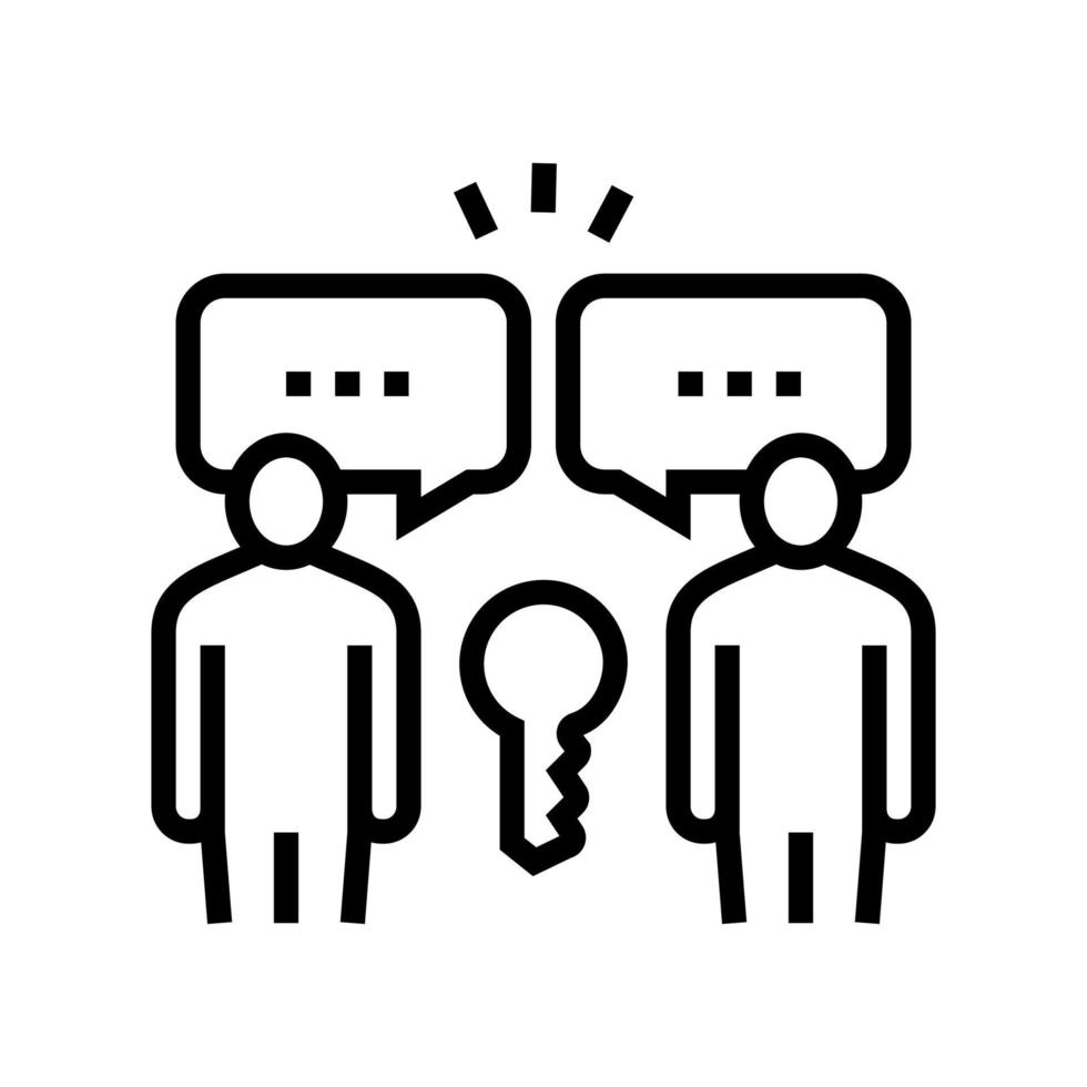 work ethic soft skill line icon vector illustration
