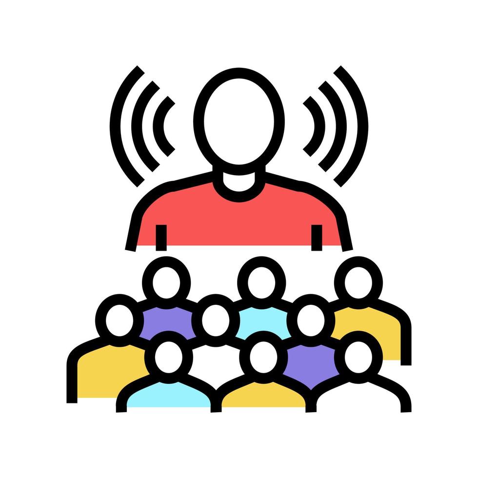 leadership soft skill color icon vector illustration