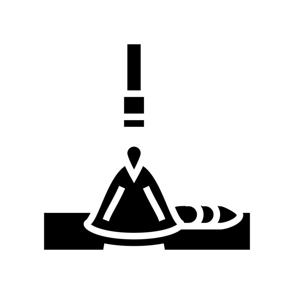 electroslag welding glyph icon vector illustration