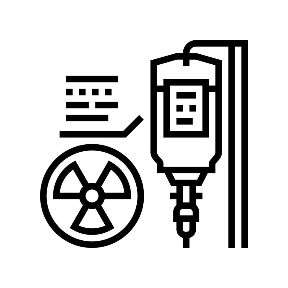 cuentagotas radiología línea icono vector ilustración plana